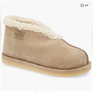 Miu Miu shearling suede boots size 39